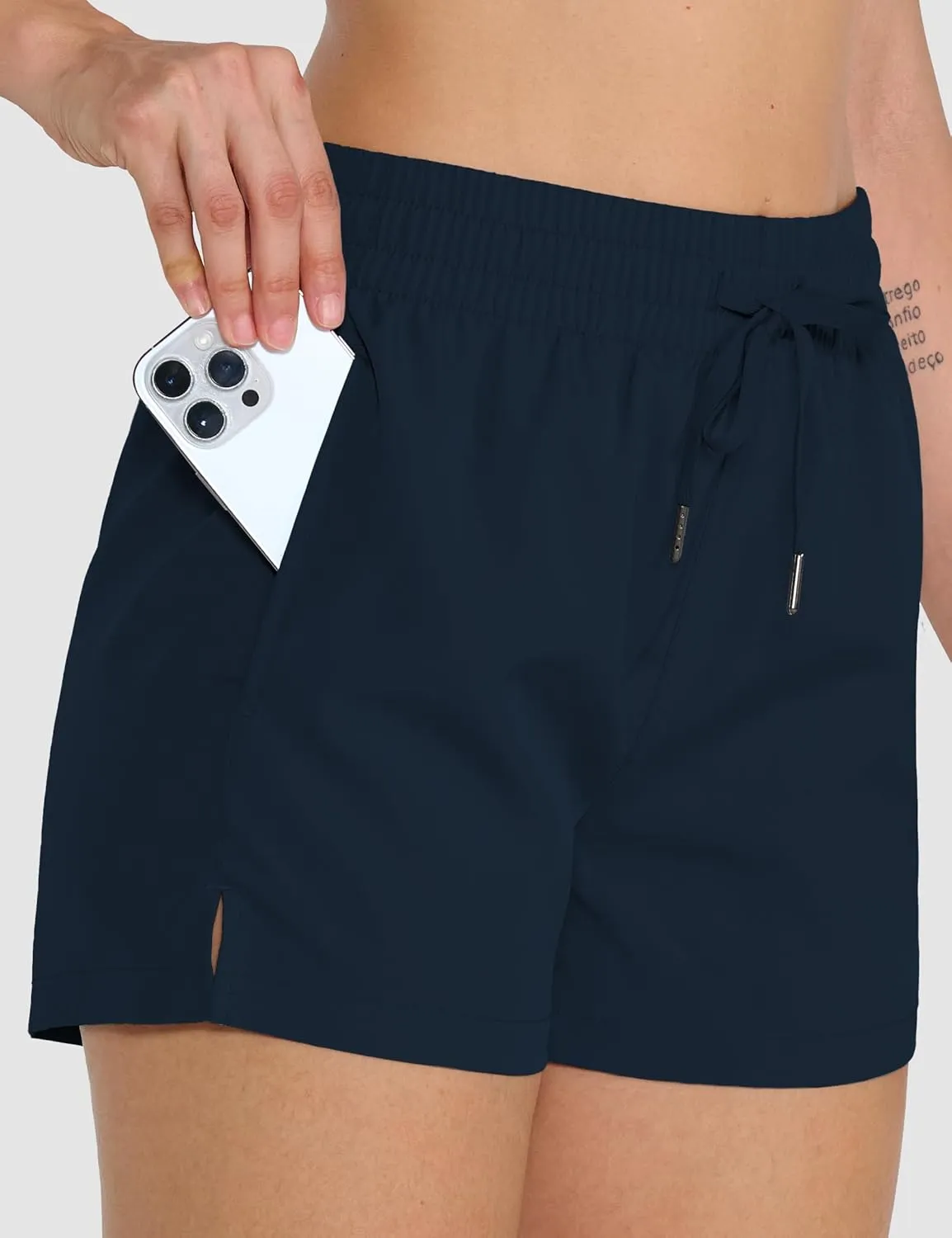 2 Pack 3" Womens Athletic Shorts Basic Running Shorts Lightweight Quick Dry Gym Workout Shorts with Pockets
