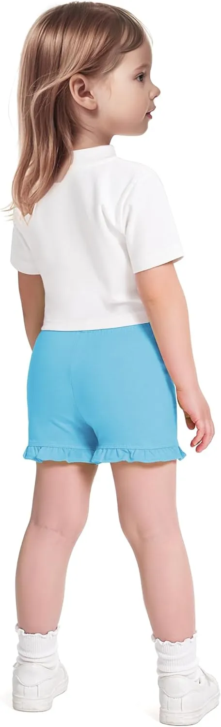 3 Pack Baby Girls Ruffle Shorts Toddler Cotton Dance Shorts Soft Summer Clothes Size 18M-5T