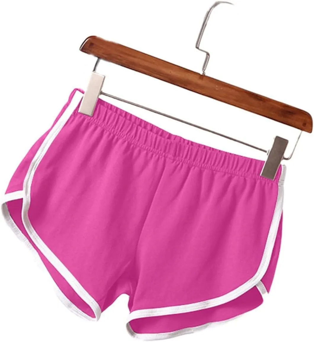 3 Pack Womens Workout Shorts Elastic Waist Casual Summer Beach Yoga Shorts Athletic Active Lightweight Running Gym Shorts