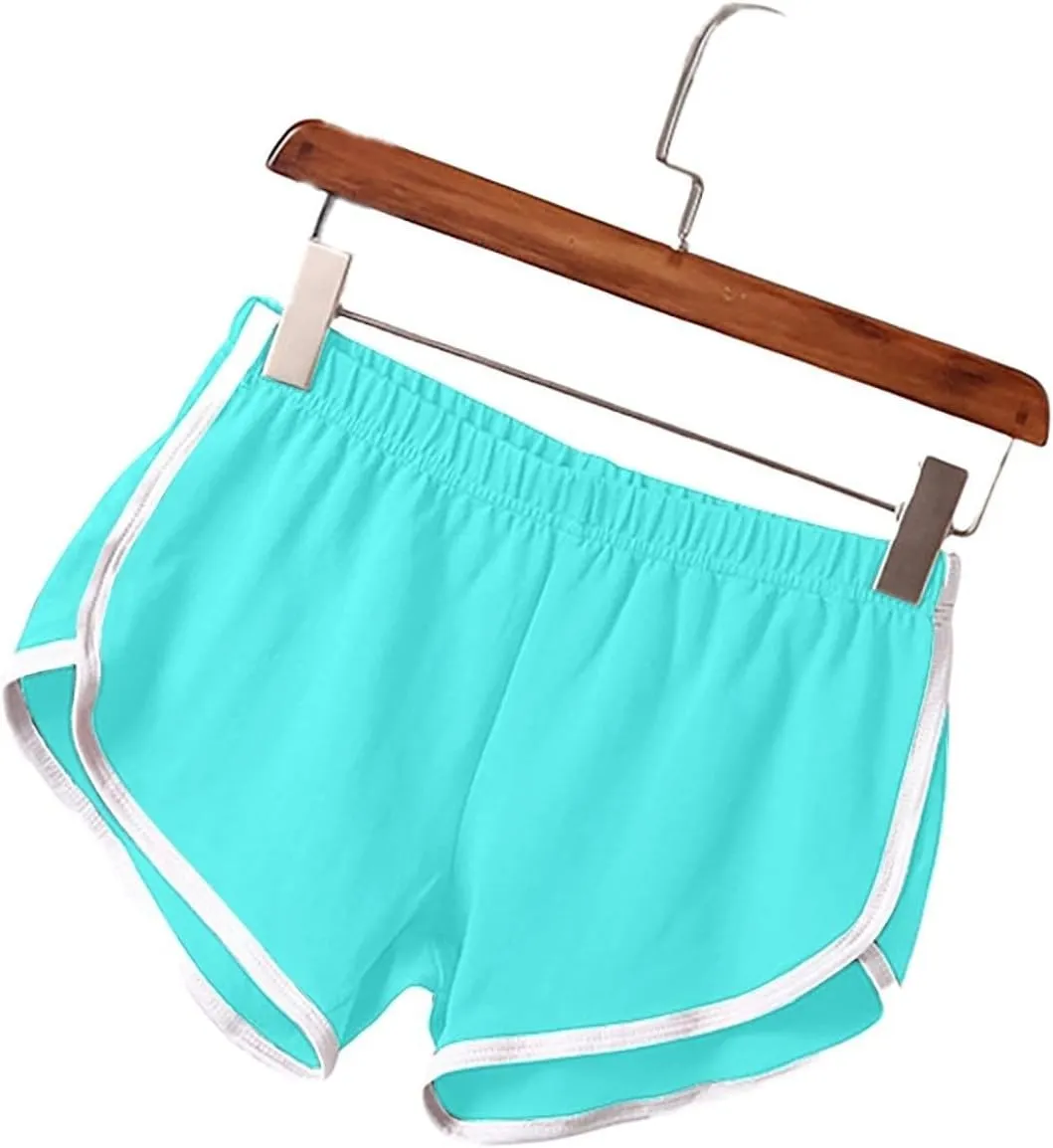 3 Pack Womens Workout Shorts Elastic Waist Casual Summer Beach Yoga Shorts Athletic Active Lightweight Running Gym Shorts