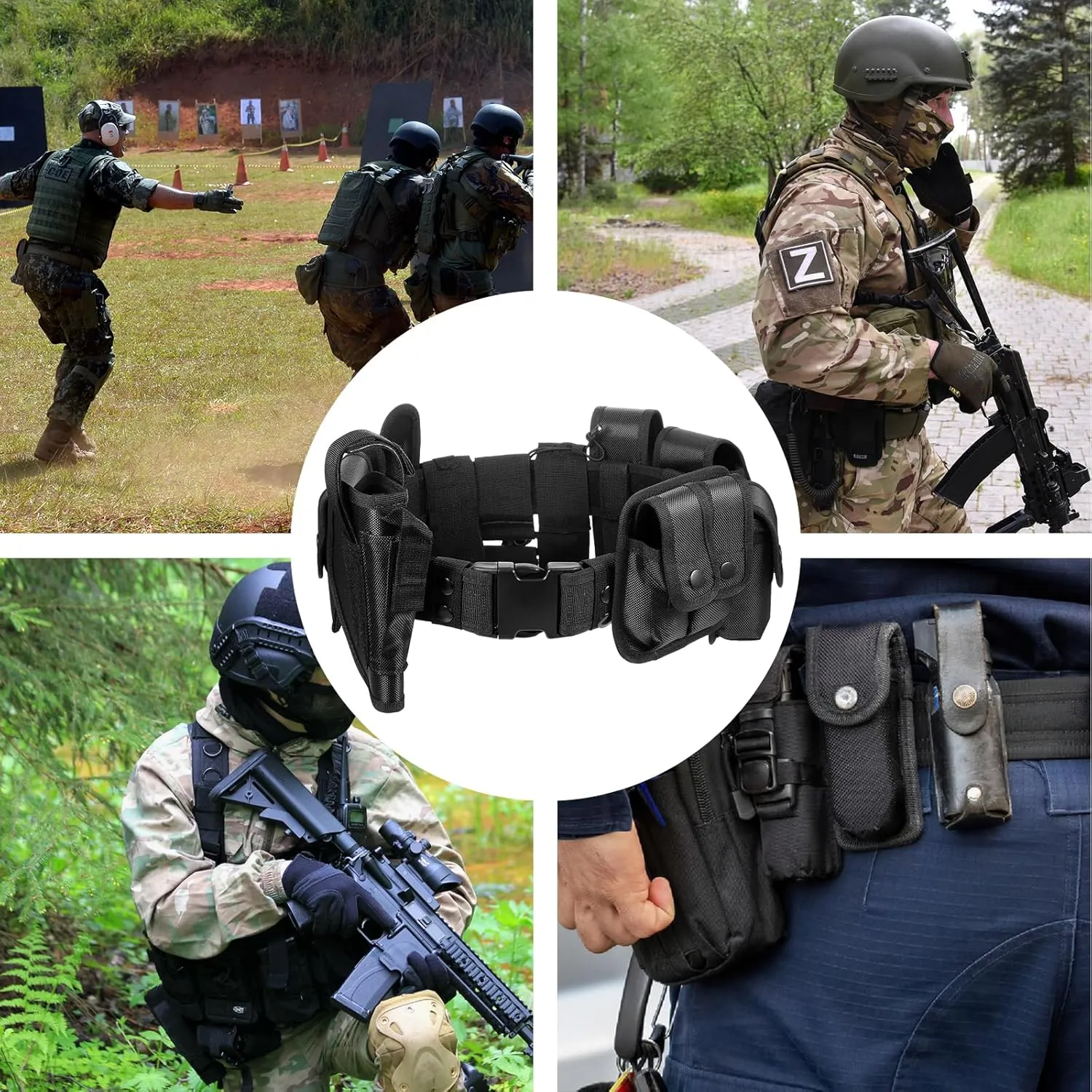 abcGoodefg Police Security Duty Belts Correctional Officers Ultility Cop Costume Belt Law Enforcement for Women Men Hunting
