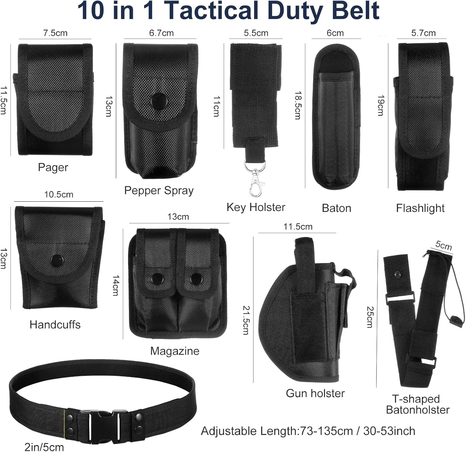 abcGoodefg Police Security Duty Belts Correctional Officers Ultility Cop Costume Belt Law Enforcement for Women Men Hunting