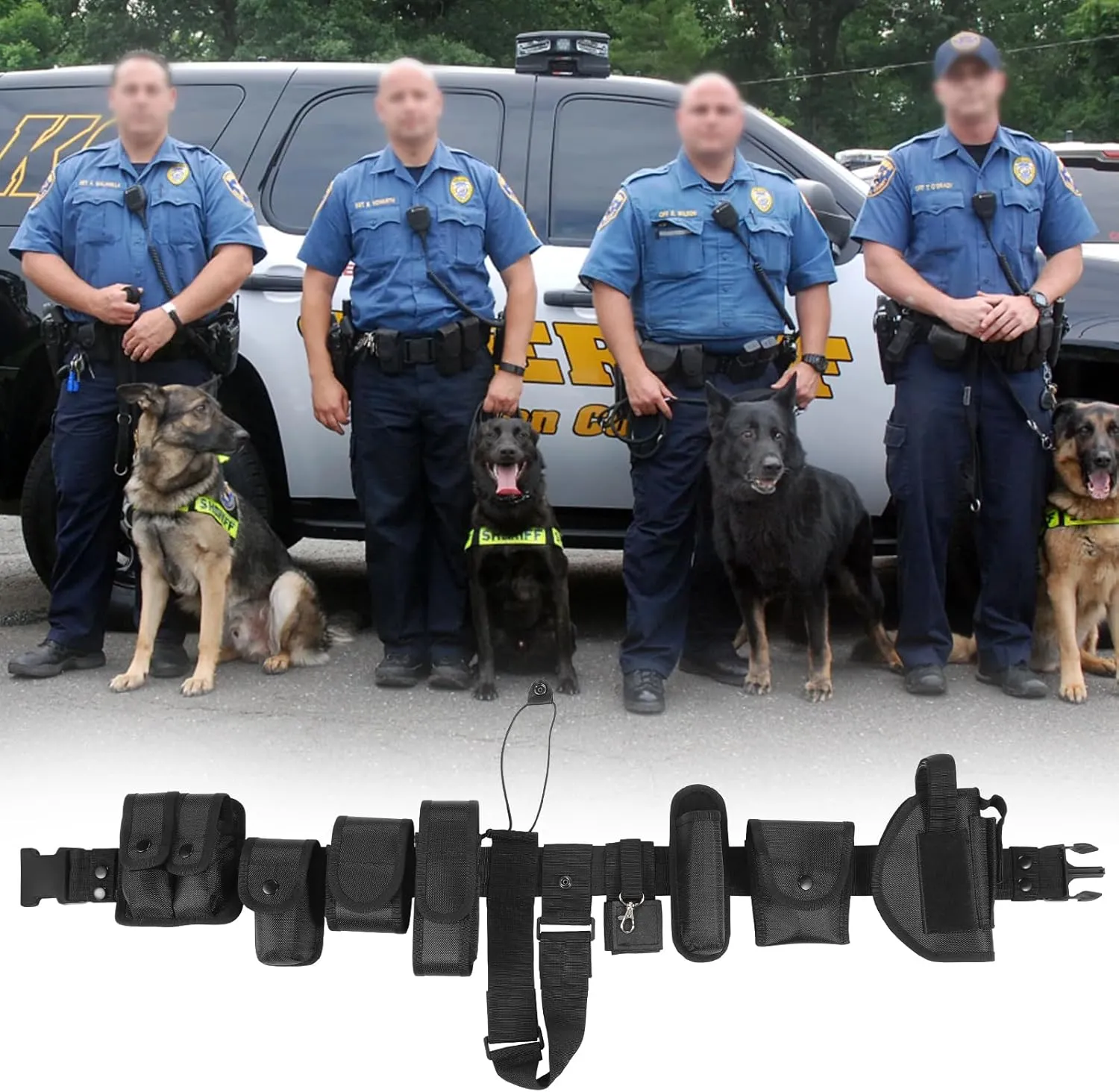 abcGoodefg Police Security Duty Belts Correctional Officers Ultility Cop Costume Belt Law Enforcement for Women Men Hunting
