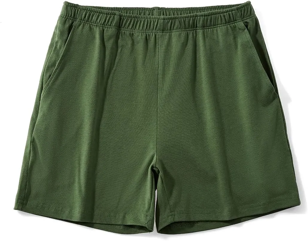 AIMPACT Mens Lounge Shorts Breathable Soft 4 Inch Lightweight Simple Active Shorts Sleep Bottoms