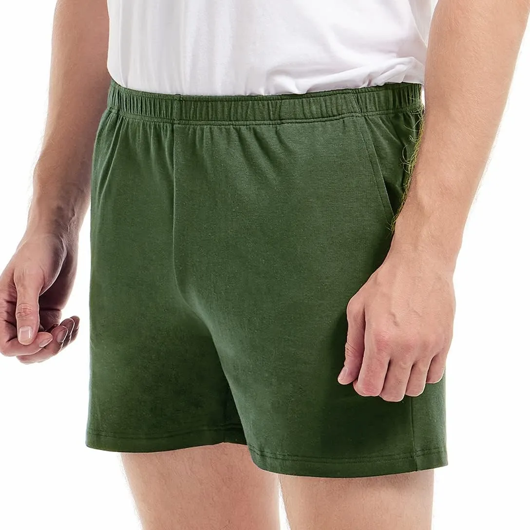 AIMPACT Mens Lounge Shorts Breathable Soft 4 Inch Lightweight Simple Active Shorts Sleep Bottoms
