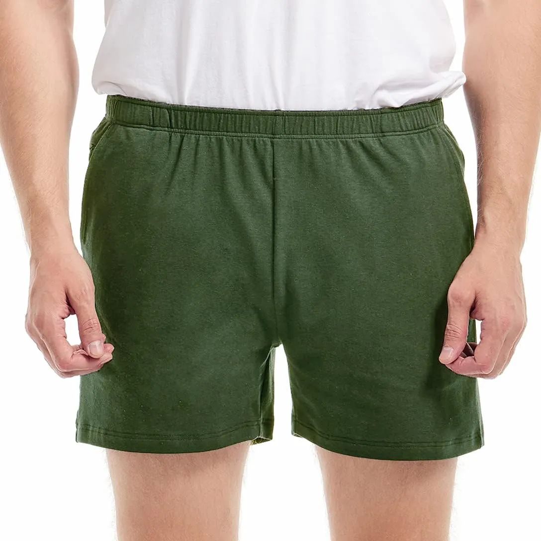 AIMPACT Mens Lounge Shorts Breathable Soft 4 Inch Lightweight Simple Active Shorts Sleep Bottoms