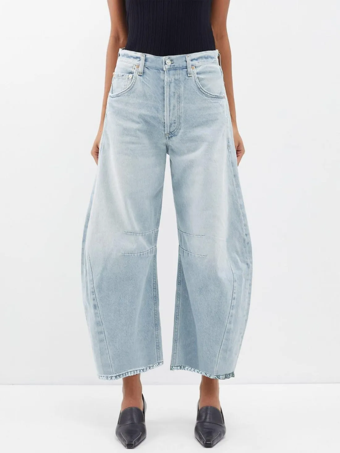 Allimy Womens Jeans Mid Rise Barrel Leg Vintage Jeans for Women Trendy 2025 Denim Pants Non Stretch