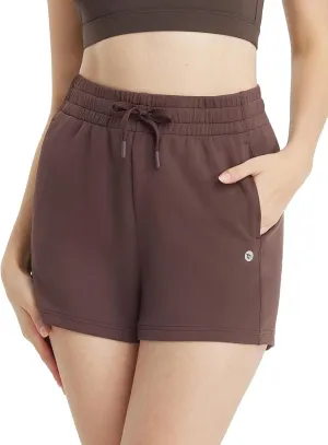 baleaf Women's 4" High Waisted Workout Shorts with Pockets Elastic Athletic Gym Running Yoga Shorts Modal Soft