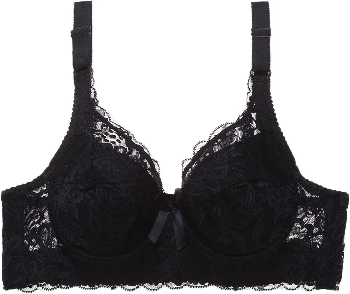 Bras for Women Wireless, Full Coverage T Shirt Bra No Underwire V Neck Lace Lift Bralette Comfort Seamless Bra