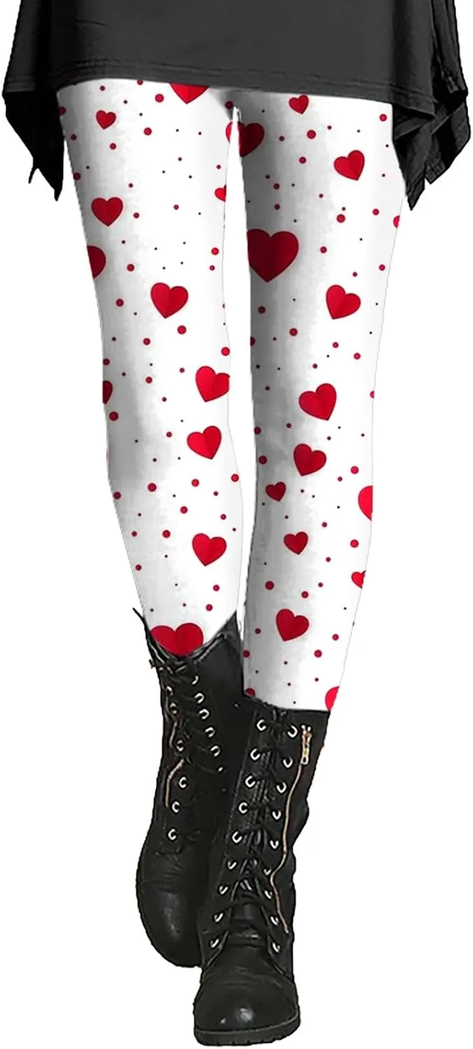 Butt Lifting Leggings for Women with Pockets Plus Size Valentine's Maternity Leggings Plaid Yoga Pants