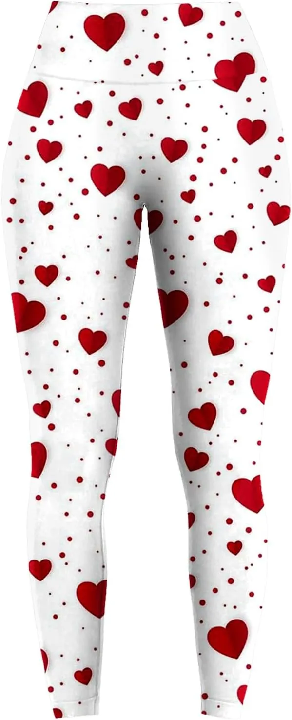 Butt Lifting Leggings for Women with Pockets Plus Size Valentine's Maternity Leggings Plaid Yoga Pants