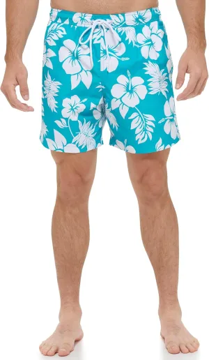 Calvin Klein Men's UV Protected Quick Dry Patterned Swim Trunk