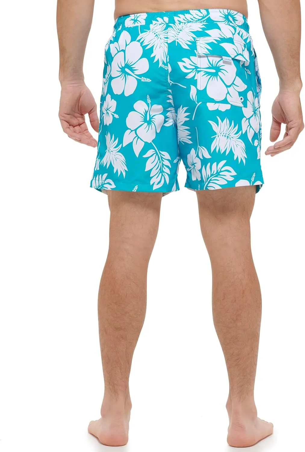 Calvin Klein Men's UV Protected Quick Dry Patterned Swim Trunk