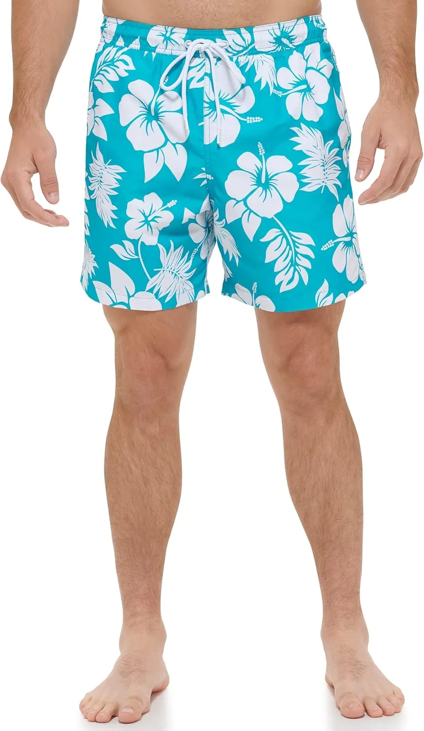 Calvin Klein Men's UV Protected Quick Dry Patterned Swim Trunk