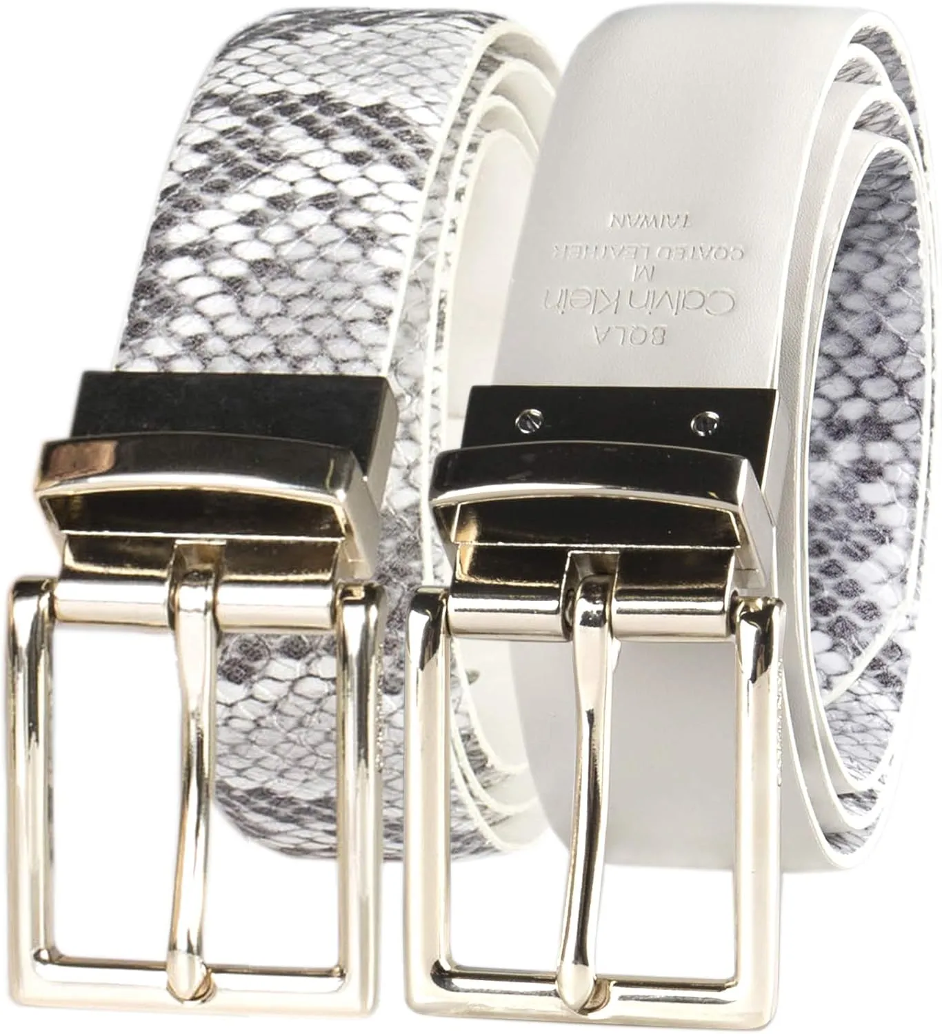 Calvin Klein Women's Two-in-One Reversible Dress Casual Belts for Jeans, Trousers and Dresses