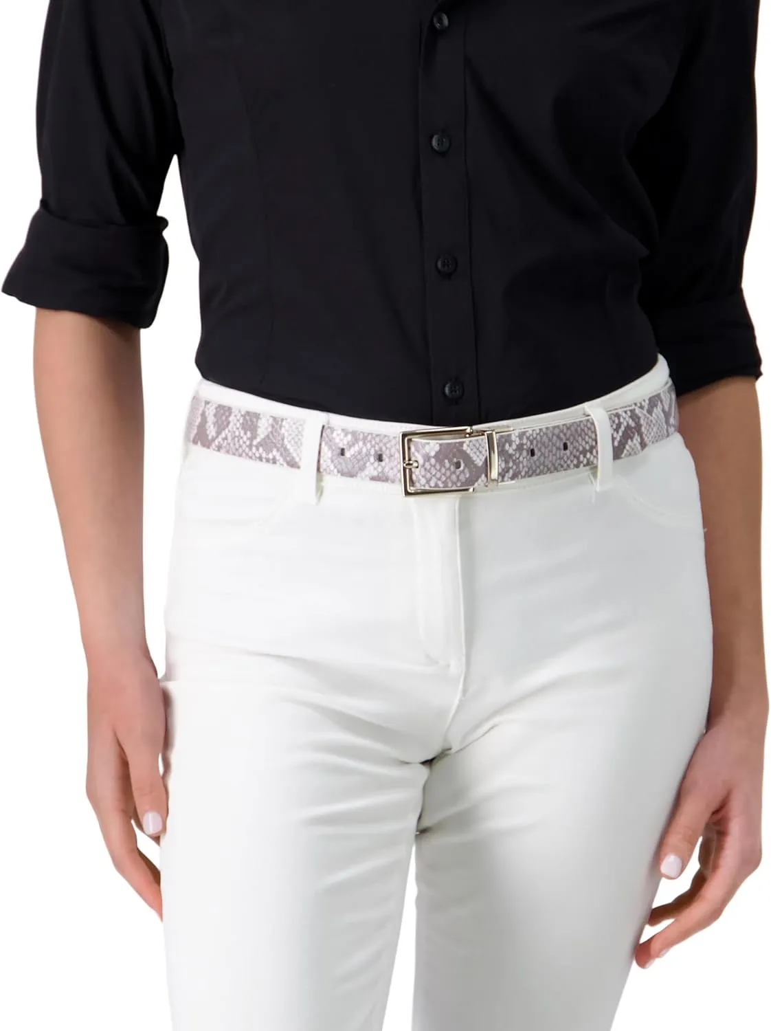 Calvin Klein Women's Two-in-One Reversible Dress Casual Belts for Jeans, Trousers and Dresses