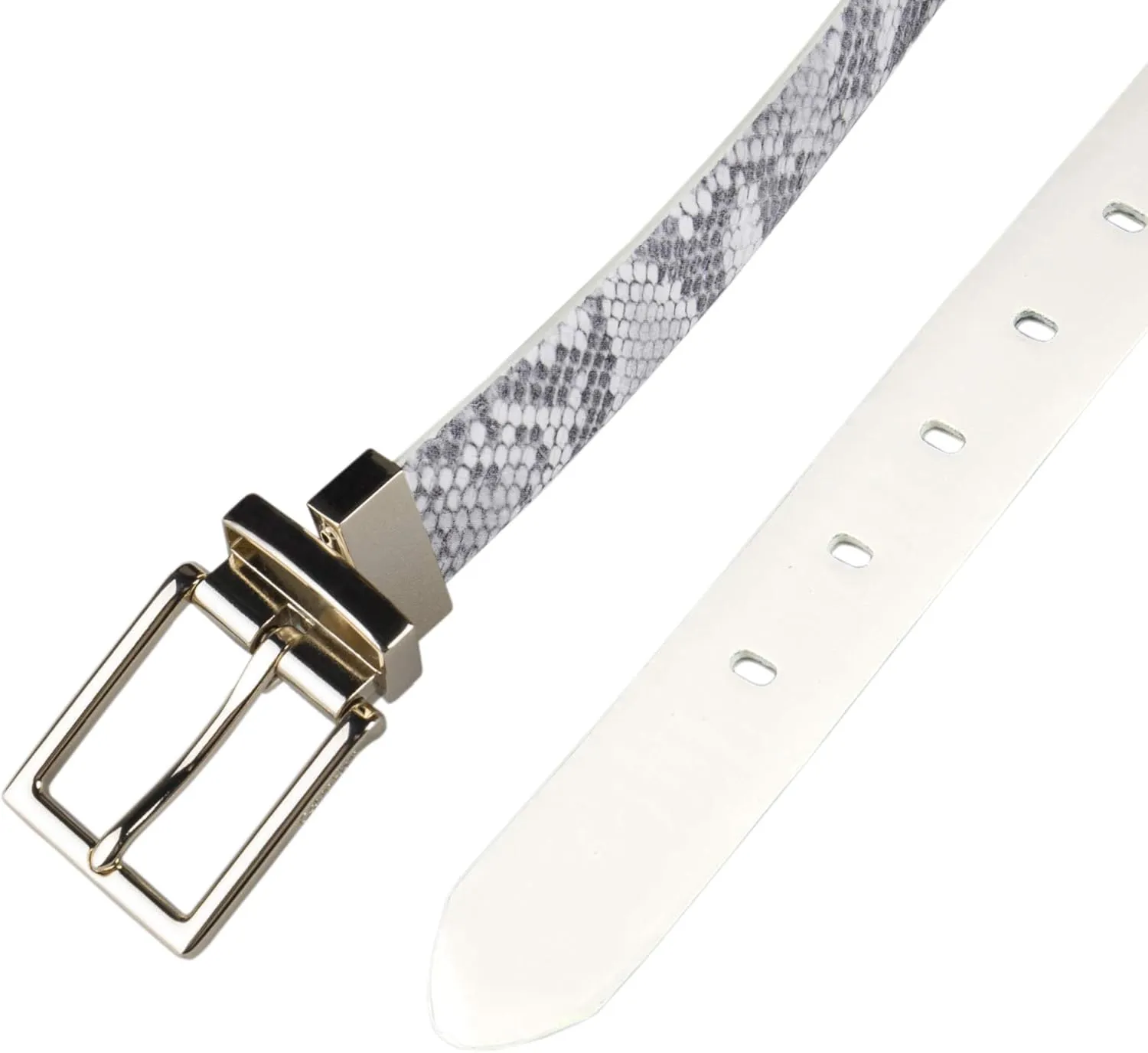 Calvin Klein Women's Two-in-One Reversible Dress Casual Belts for Jeans, Trousers and Dresses