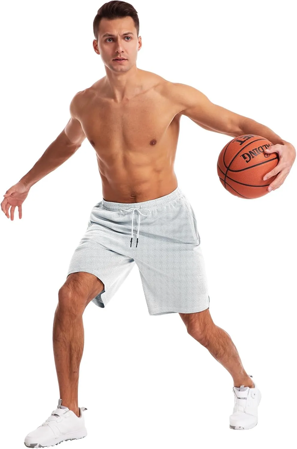 CANGHPGIN Mens Athletic Wear Mesh Basketball Shorts with Pockets, Quick Dry Gym Shorts 9 inch Running Workout Shorts for Men