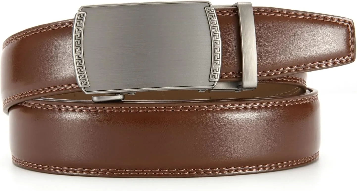CHAOREN Mens Dress Belt - Mens Ratchet Belt Leather 1 1/4" for Dress Pant - Micro Adjustable Belts Fit Everywhere