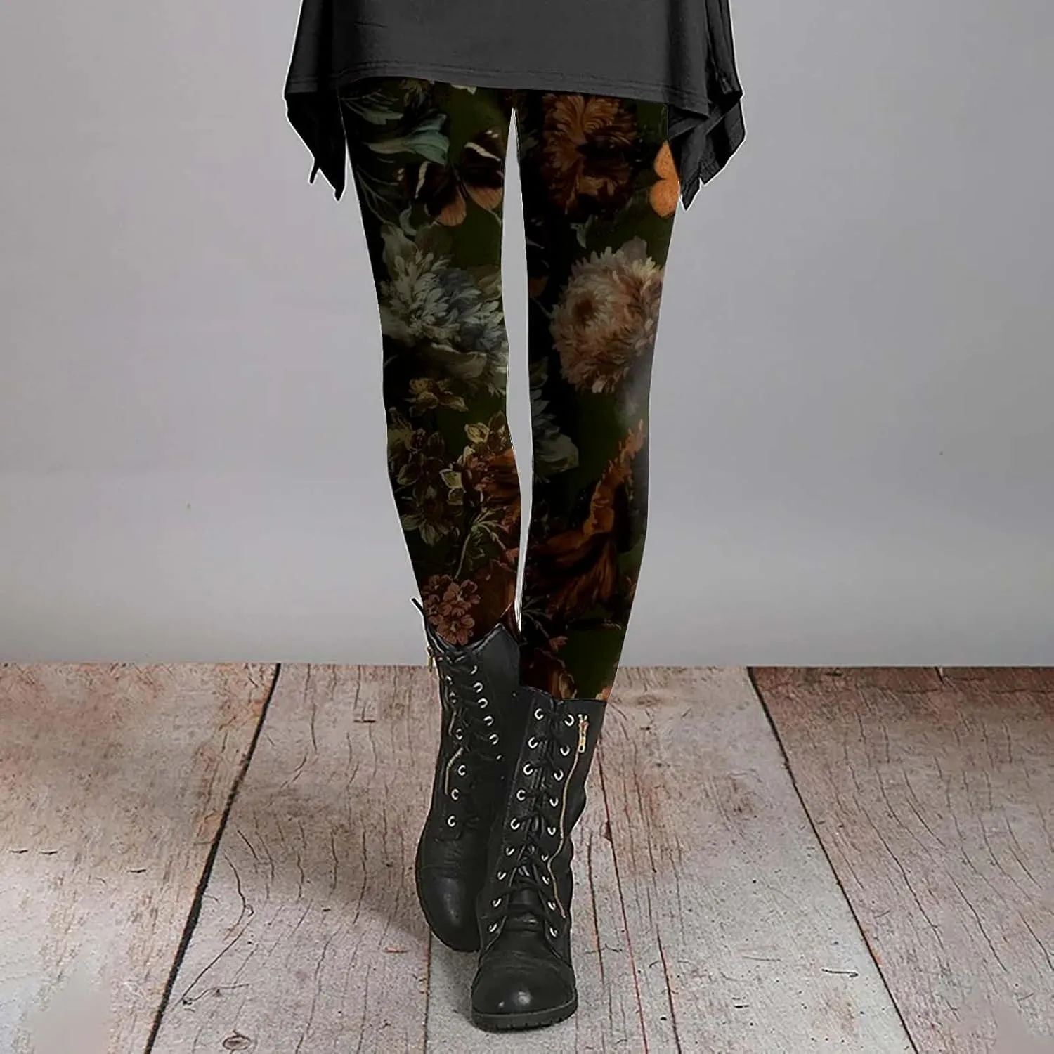 Christmas Plus Size Leggings for Women Leopard Print Clothing for Women High Waisted Work Out Leggings