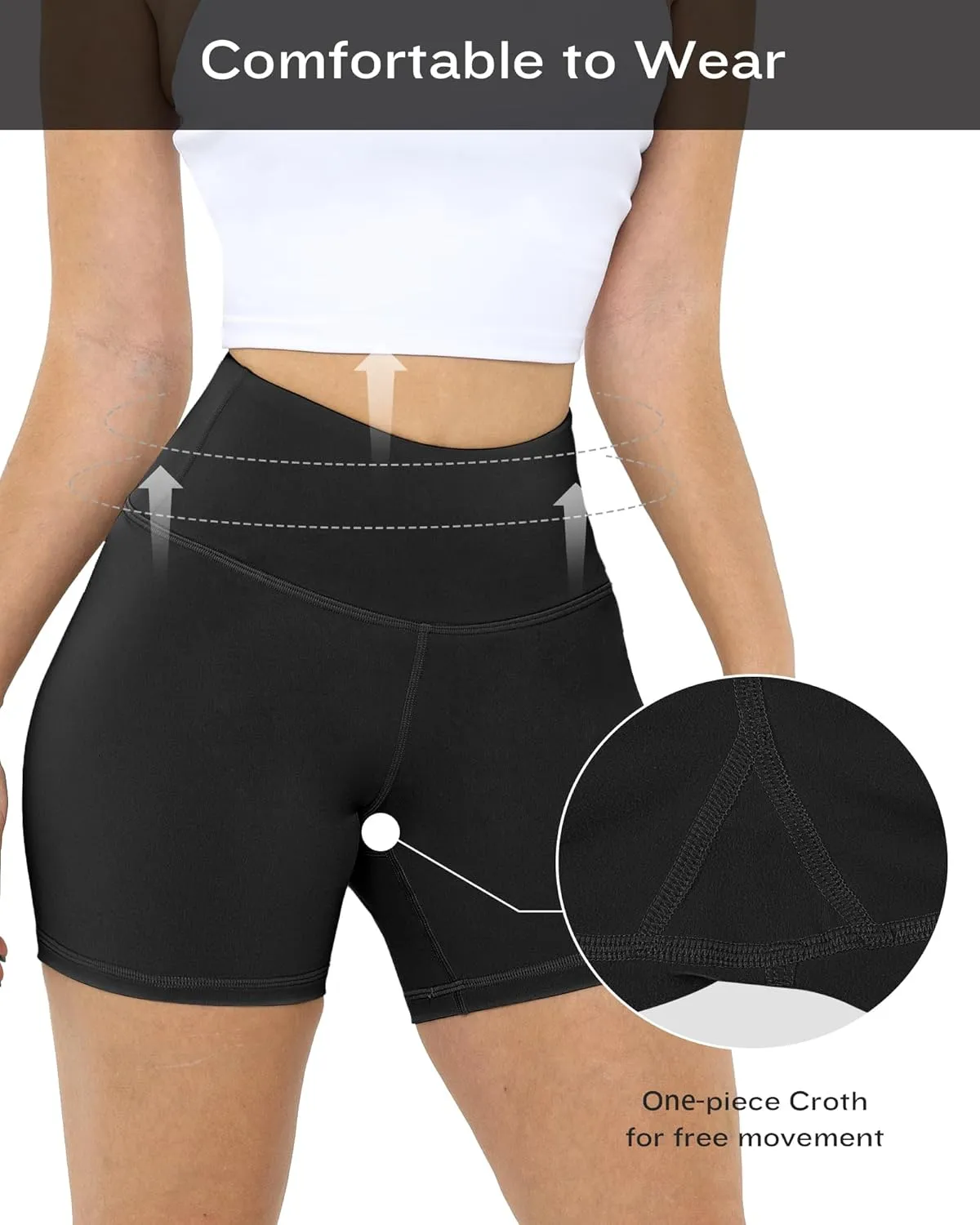 CHRLEISURE High Waisted Spandex Biker Shorts, Workout Booty Soft Yoga Shorts for Women