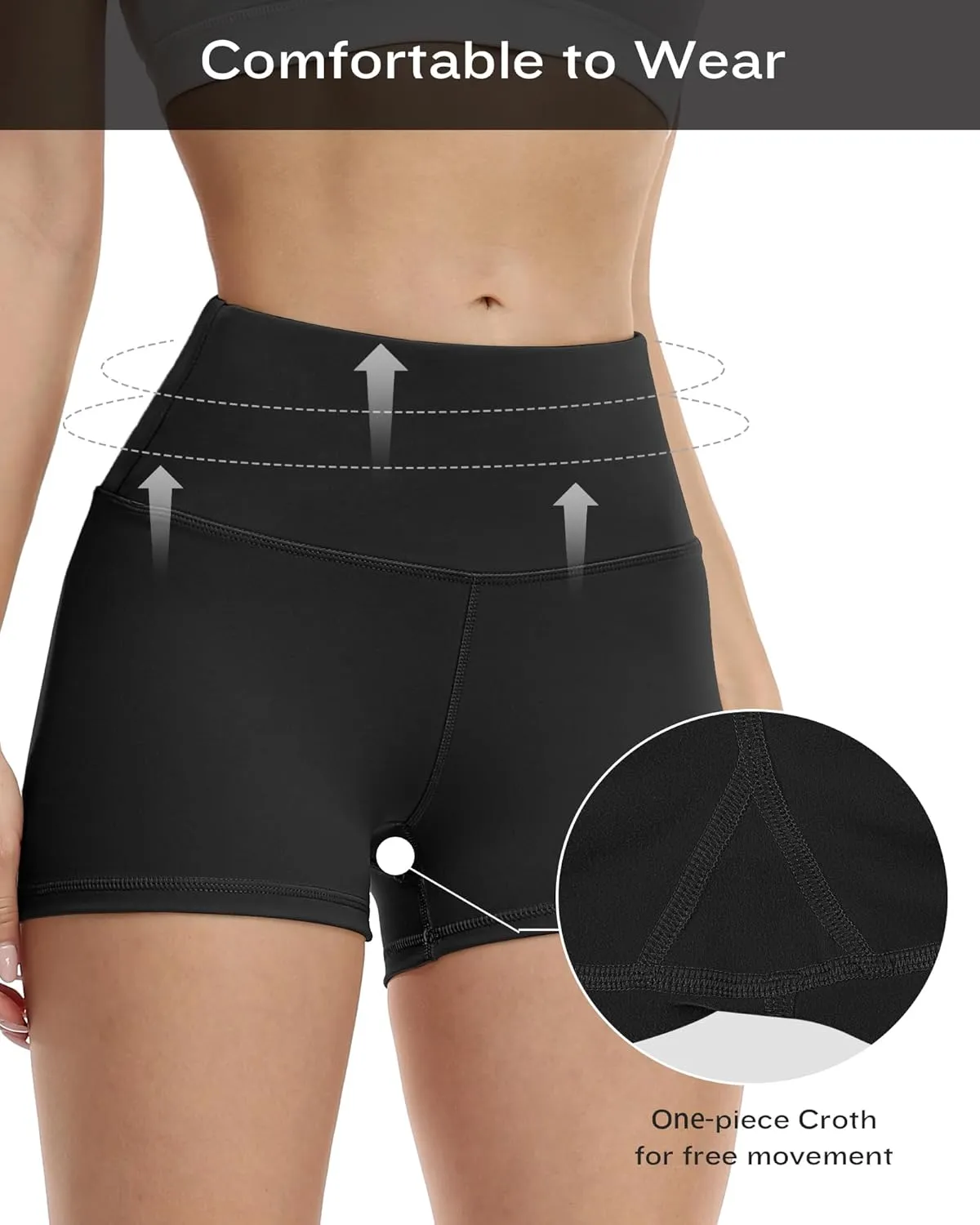 CHRLEISURE High Waisted Spandex Biker Shorts, Workout Booty Soft Yoga Shorts for Women