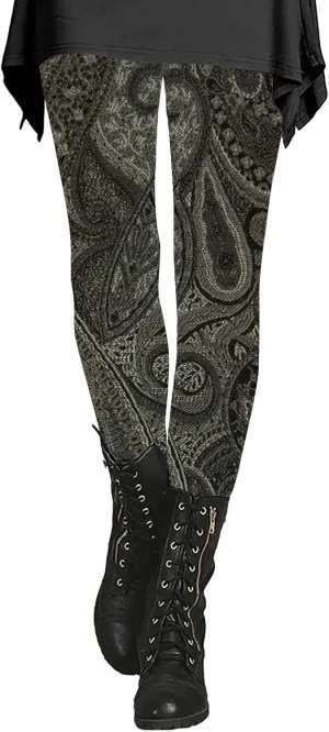Clearance Pattern High Rise Leggings for Women Tummy Control Printed Workout Pants Women Leggings Woman Warm Print High Waisted Compression Leggings Leggings with Pockets for Women Petite