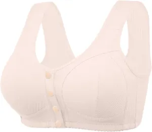 Daisy Bras for Older Women Front Closure Bras 18 Hour Bra Full Coverage Comfortable Bra Plus Size No Underwire