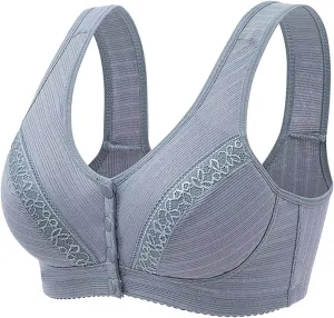 Daisy Bras for Older Women Front Closure No Underwire Supportive Bra - Seamless Sexy Push Up Wireless Bra