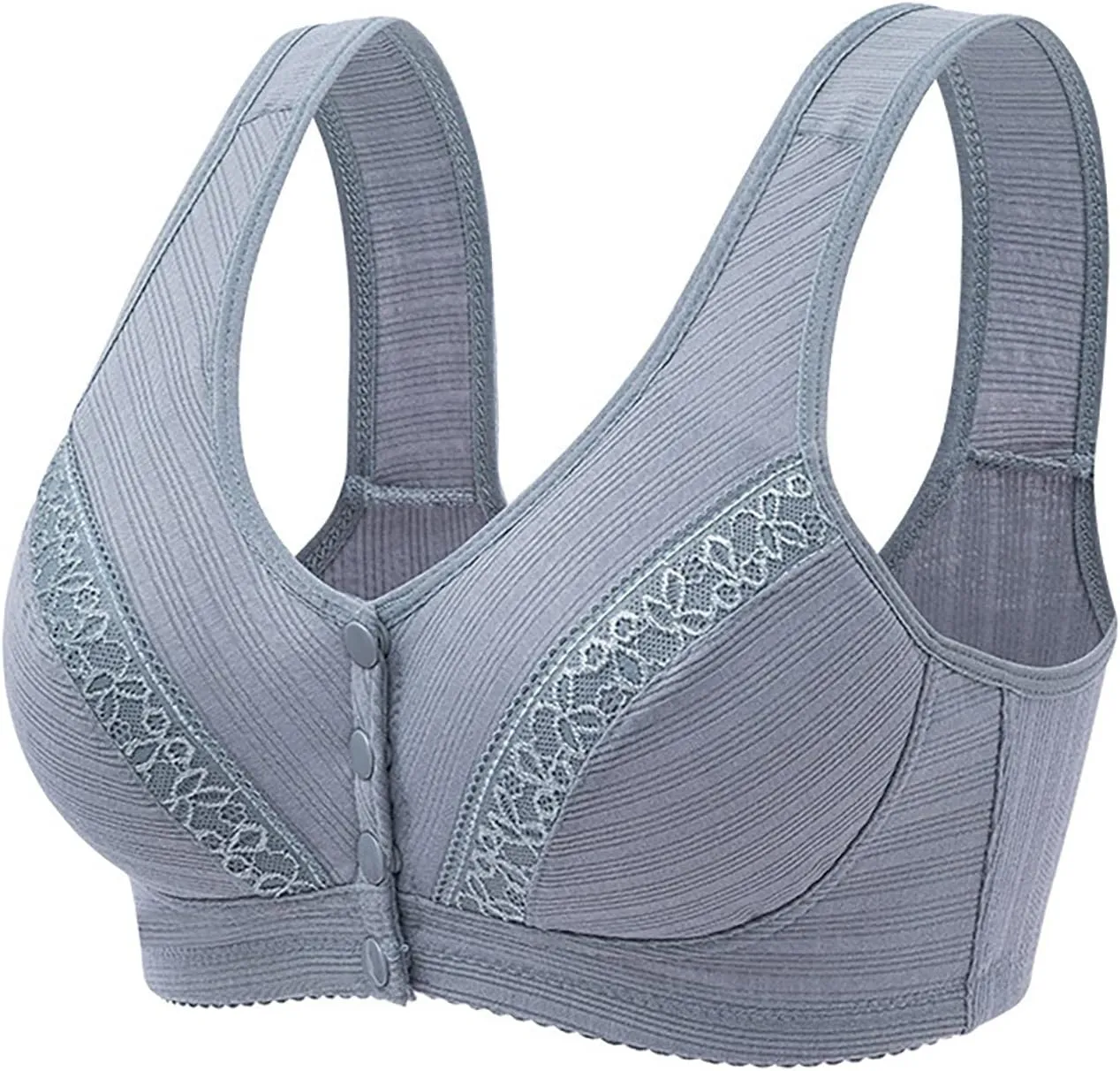 Daisy Bras for Older Women Front Closure No Underwire Supportive Bra - Seamless Sexy Push Up Wireless Bra