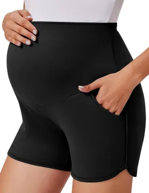 Ekouaer Women's Maternity Shorts Over The Belly Pregnancy Lounge Summer Workout Running Pajama Sleep Short with Pockets S-XXL