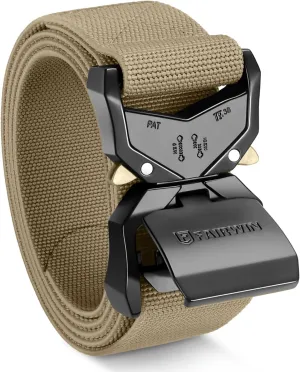 FAIRWIN Tactical Belt Men, 1.5" Nylon Web Military Hiking Rigger Work Belts with Heavy-Duty Quick-Release Buckle