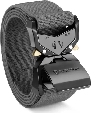 FAIRWIN Tactical Belt Men, 1.5" Nylon Web Military Hiking Rigger Work Belts with Heavy-Duty Quick-Release Buckle