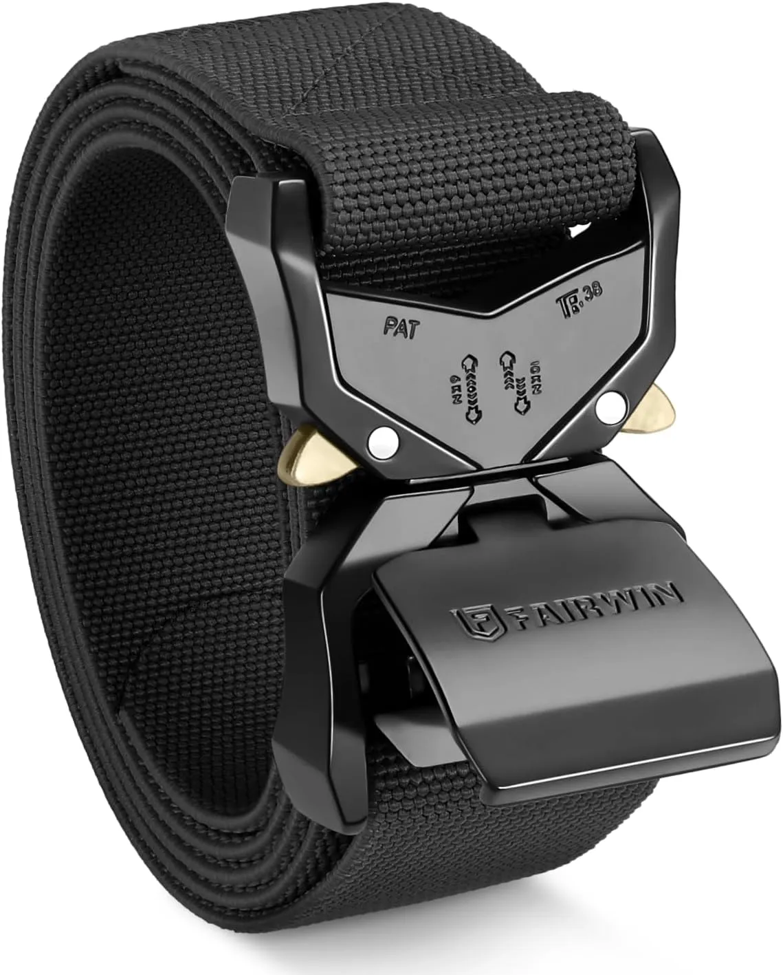 FAIRWIN Tactical Belt Men, 1.5" Nylon Web Military Hiking Rigger Work Belts with Heavy-Duty Quick-Release Buckle