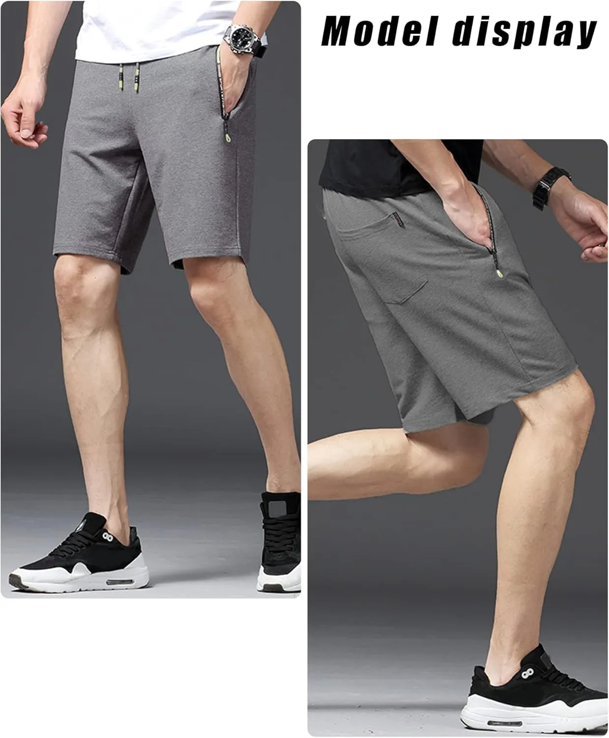 FEOYA Men's Linerless Workout Shorts Lightweight Basketball Boxing Gym Sports Shorts Men