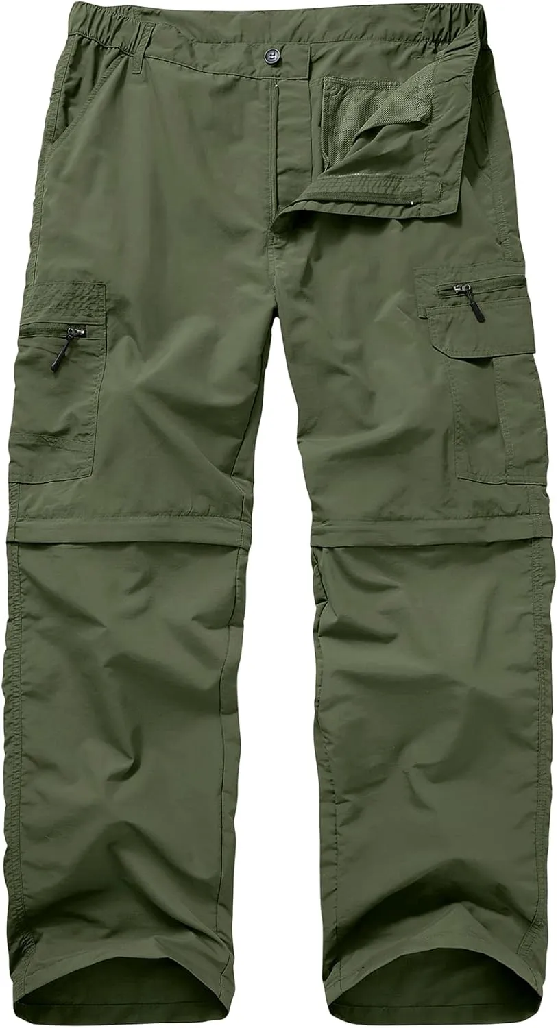 Fishing Pants for Men, Waterproof Convertible Quick Dry Pants for Wading, Lightweight Breathable Hiking Pants Mens