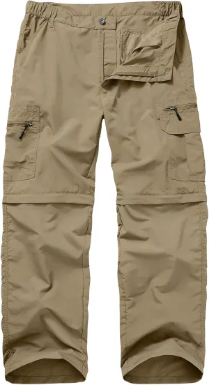Fishing Pants for Men, Waterproof Convertible Quick Dry Pants for Wading, Lightweight Breathable Hiking Pants Mens