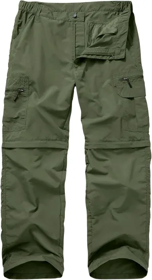Fishing Pants for Men, Waterproof Convertible Quick Dry Pants for Wading, Lightweight Breathable Hiking Pants Mens