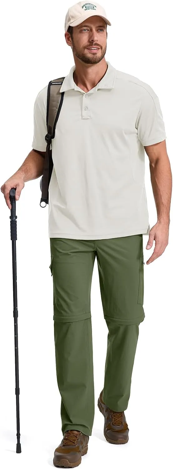 Fishing Pants for Men, Waterproof Convertible Quick Dry Pants for Wading, Lightweight Breathable Hiking Pants Mens