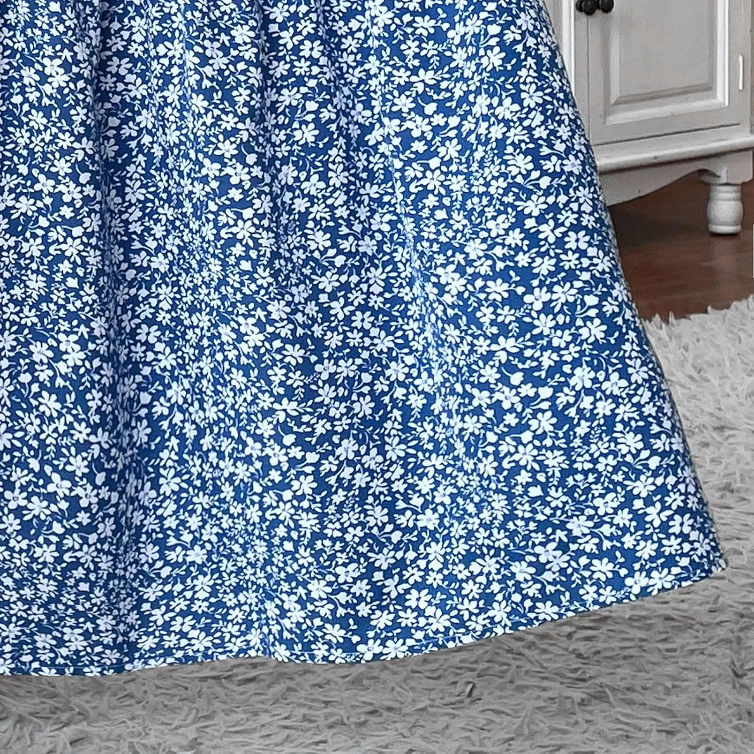 Floral Skirts for Women Summer Flowy Tiered Elastic High Waisted Print Skirt Vacation A-Line Swing Long Midi Skirts