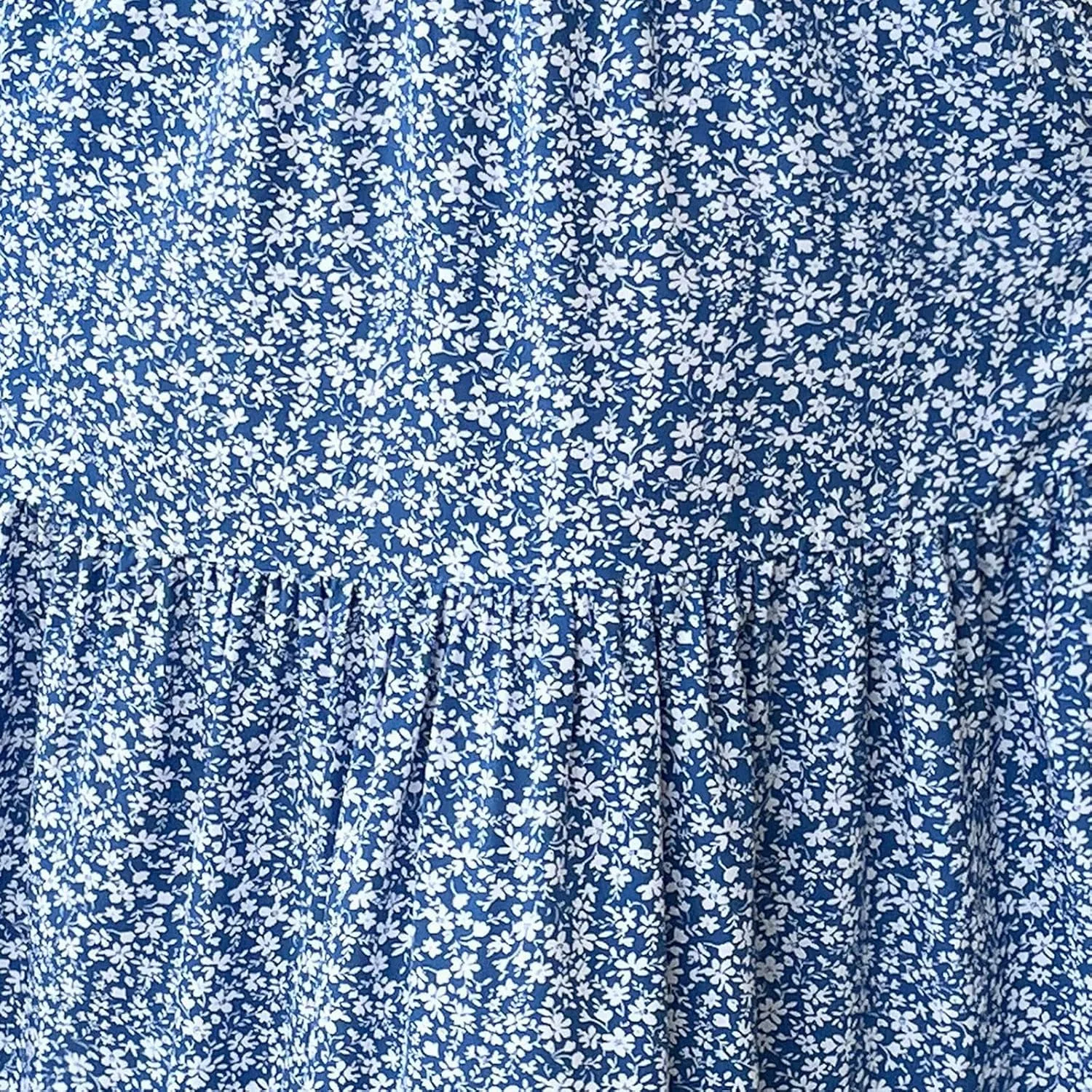 Floral Skirts for Women Summer Flowy Tiered Elastic High Waisted Print Skirt Vacation A-Line Swing Long Midi Skirts