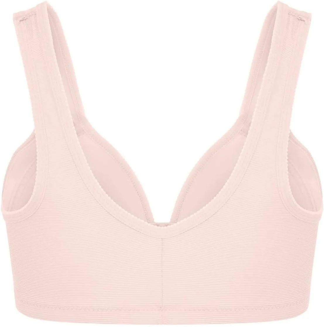 Front Closure Wireless Bras for Women Full Coverage Post Surgery Compression Back Smoothing Comfort Adjustable