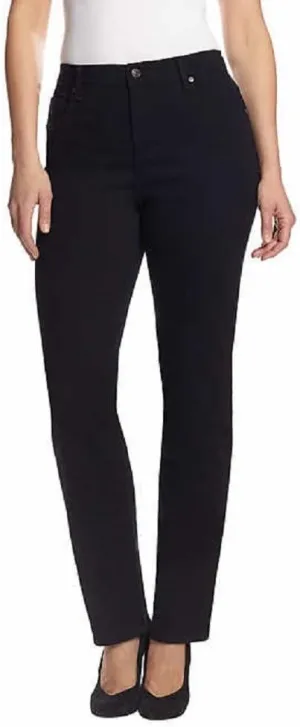 Gloria Vanderbilt Ladies' Amanda Stretch Denim Jeans for Women, Tapered Womens Pants, Mom Jeans - Black 18