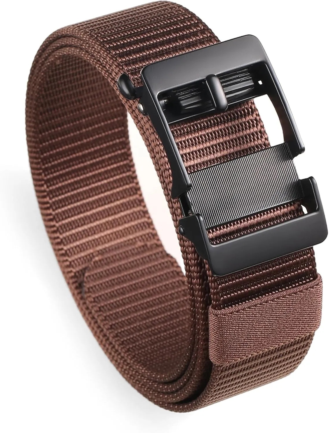 GOIACII Ratchet Tactical Gun Belt for Men Mens Golf Belt 1 3/8" Nylon Web Belt with Automatic Slide Buckle
