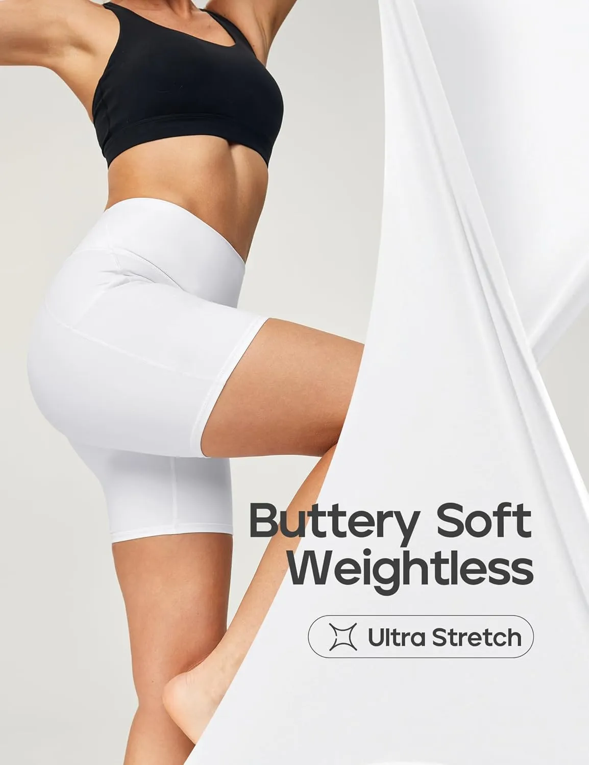 Heathyoga Buttery Soft 6" Yoga Shorts for Women Biker Shorts Women Tummy Control Workout Gym Spandex Shorts with Pockets