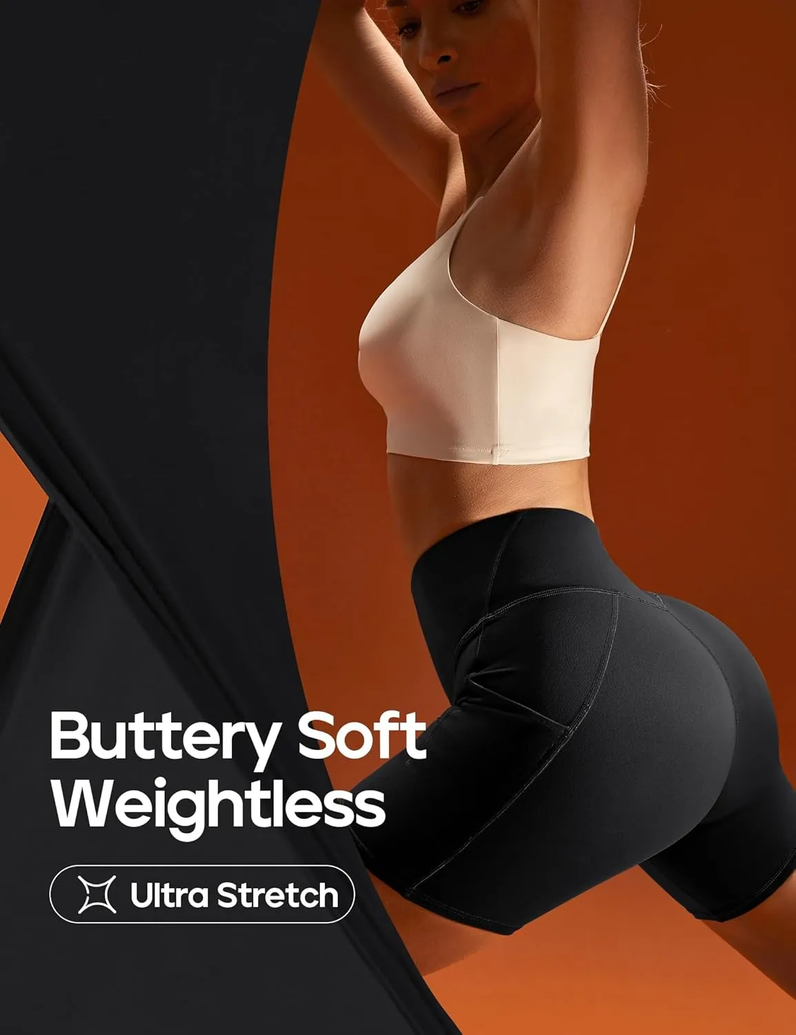 Heathyoga Buttery Soft 6" Yoga Shorts for Women Biker Shorts Women Tummy Control Workout Gym Spandex Shorts with Pockets