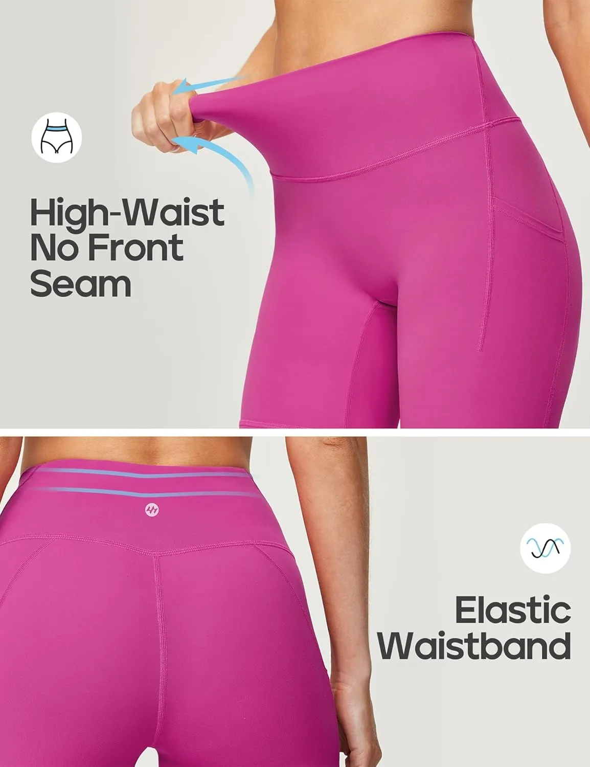 Heathyoga Buttery Soft 6" Yoga Shorts for Women Biker Shorts Women Tummy Control Workout Gym Spandex Shorts with Pockets