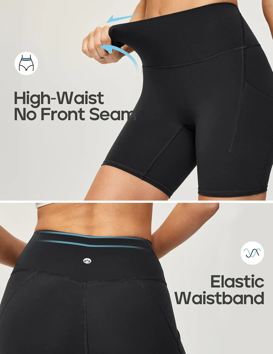 Heathyoga Buttery Soft 6" Yoga Shorts for Women Biker Shorts Women Tummy Control Workout Gym Spandex Shorts with Pockets