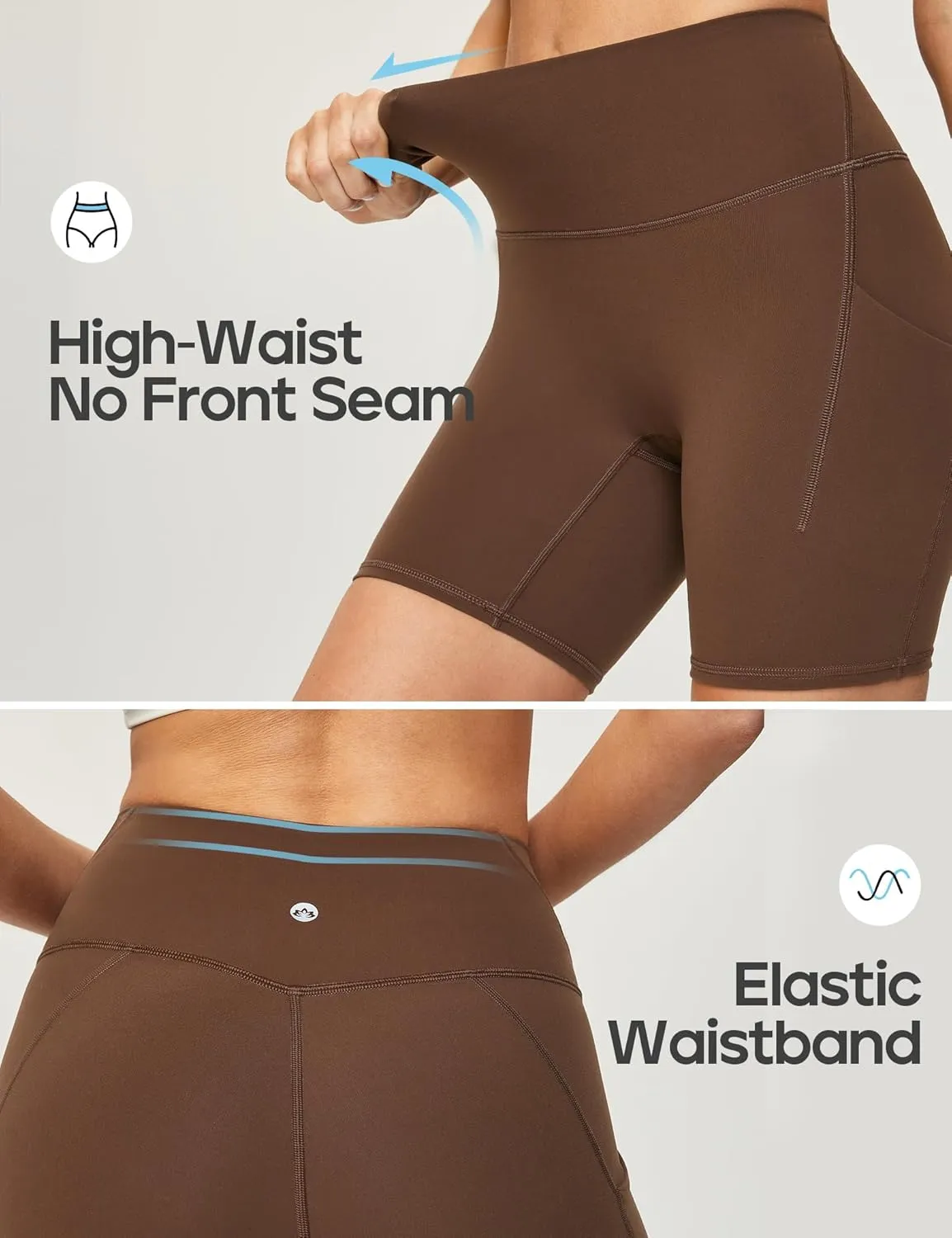 Heathyoga Buttery Soft 6" Yoga Shorts for Women Biker Shorts Women Tummy Control Workout Gym Spandex Shorts with Pockets