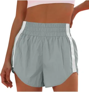 High Waisted Athletic Running Quick Dry Sports Shorts for Women Workout Gym Shorts with Pocket Pants